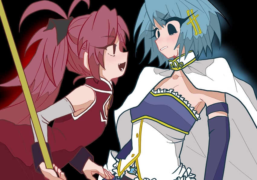miki sayaka and sakura kyoko (mahou shoujo madoka magica) drawn by rabbit11201206