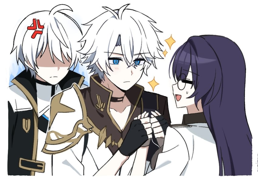 phainon, kevin kaslana, mei, and hino satoshi (honkai and 2 more) drawn by lix_(iroiro3843)