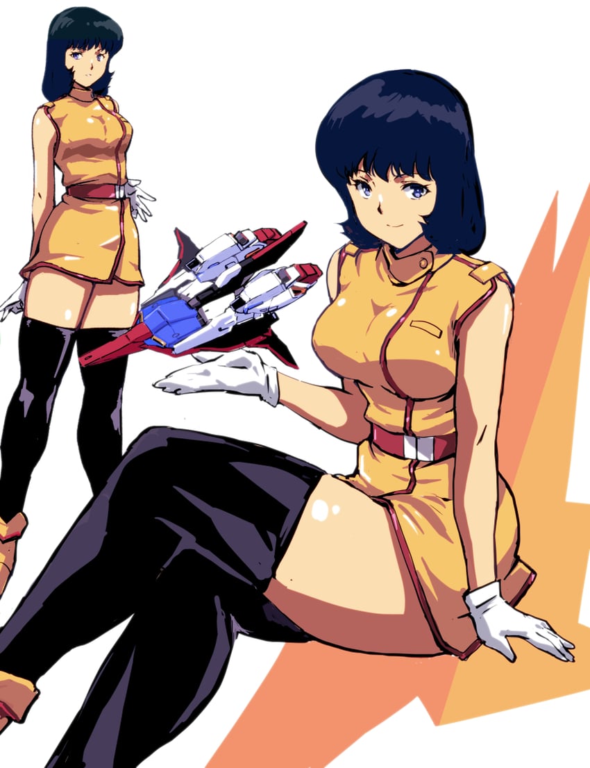 zeta gundam and fa yuiry (gundam and 1 more) drawn by kamisimo_90