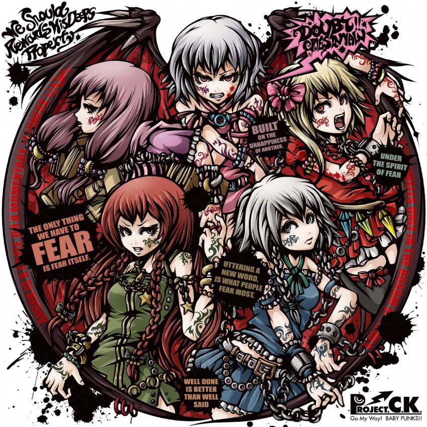 remilia scarlet, flandre scarlet, izayoi sakuya, patchouli knowledge, and hong meiling (touhou) drawn by project.c.k.