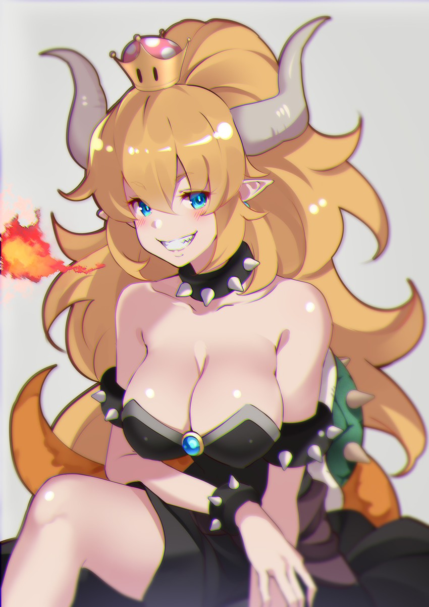 bowsette (mario and 1 more) drawn by kujou_ichiso