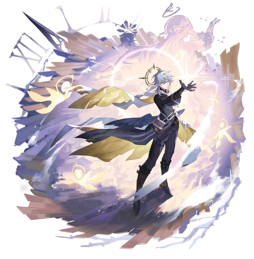 robin, sunday, logos, and gopher wood (arknights and 2 more) drawn by milktea543