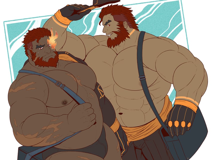hephaestus and talos (tokyo afterschool summoners) drawn by topi_(topi5356)
