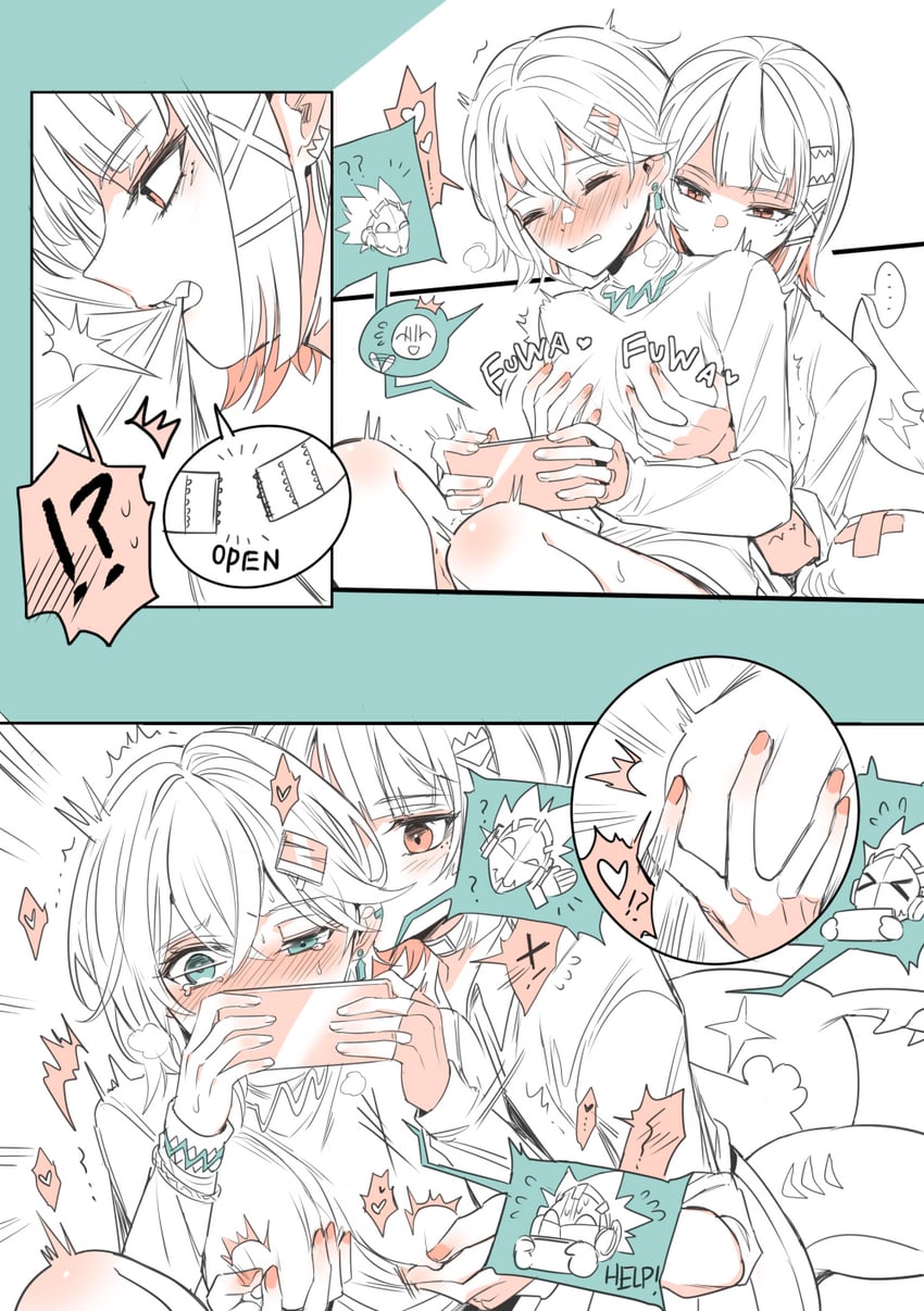 ellen joe, belle, and billy kid (zenless zone zero) drawn by kuma_(bloodycolor)