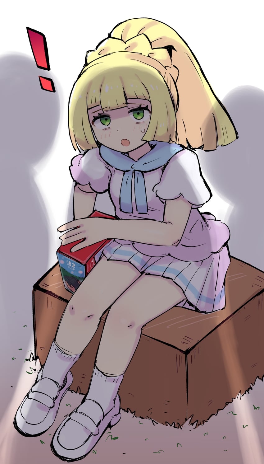 lillie (pokemon and 1 more) drawn by kutabireta_neko