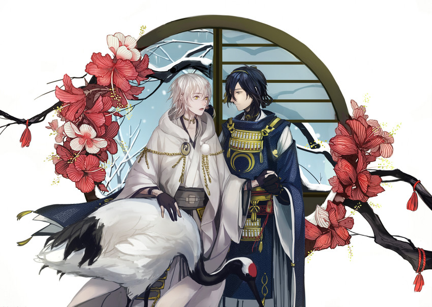 mikazuki munechika and tsurumaru kuninaga (touken ranbu) drawn by lily_fairy