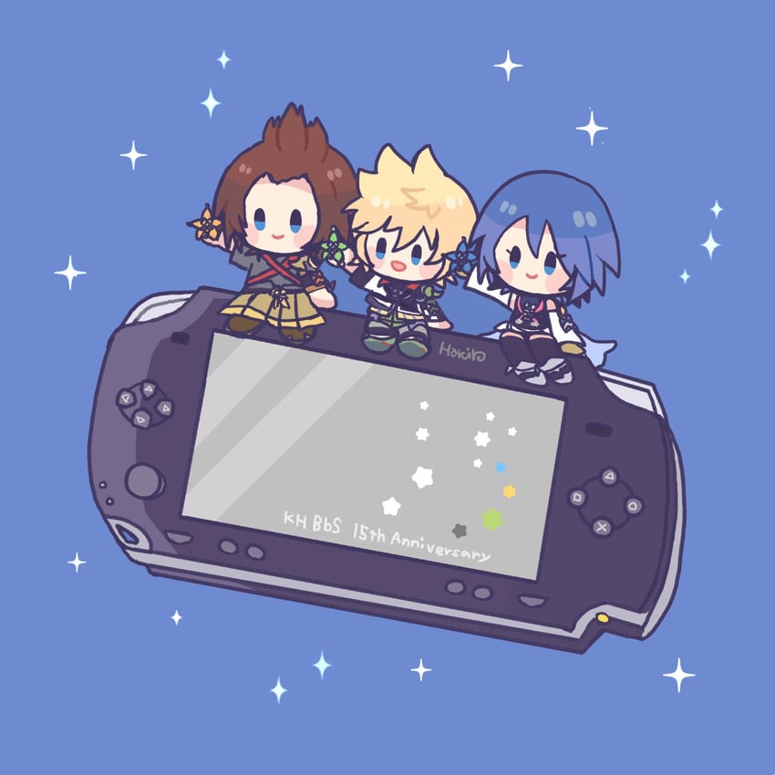 aqua, ventus, and terra (kingdom hearts and 1 more) drawn by haru_sorara