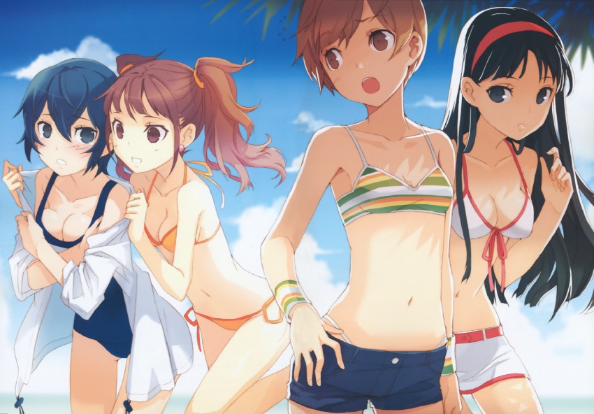 shirogane naoto, satonaka chie, kujikawa rise, and amagi yukiko (persona and 1 more) drawn by h2so4