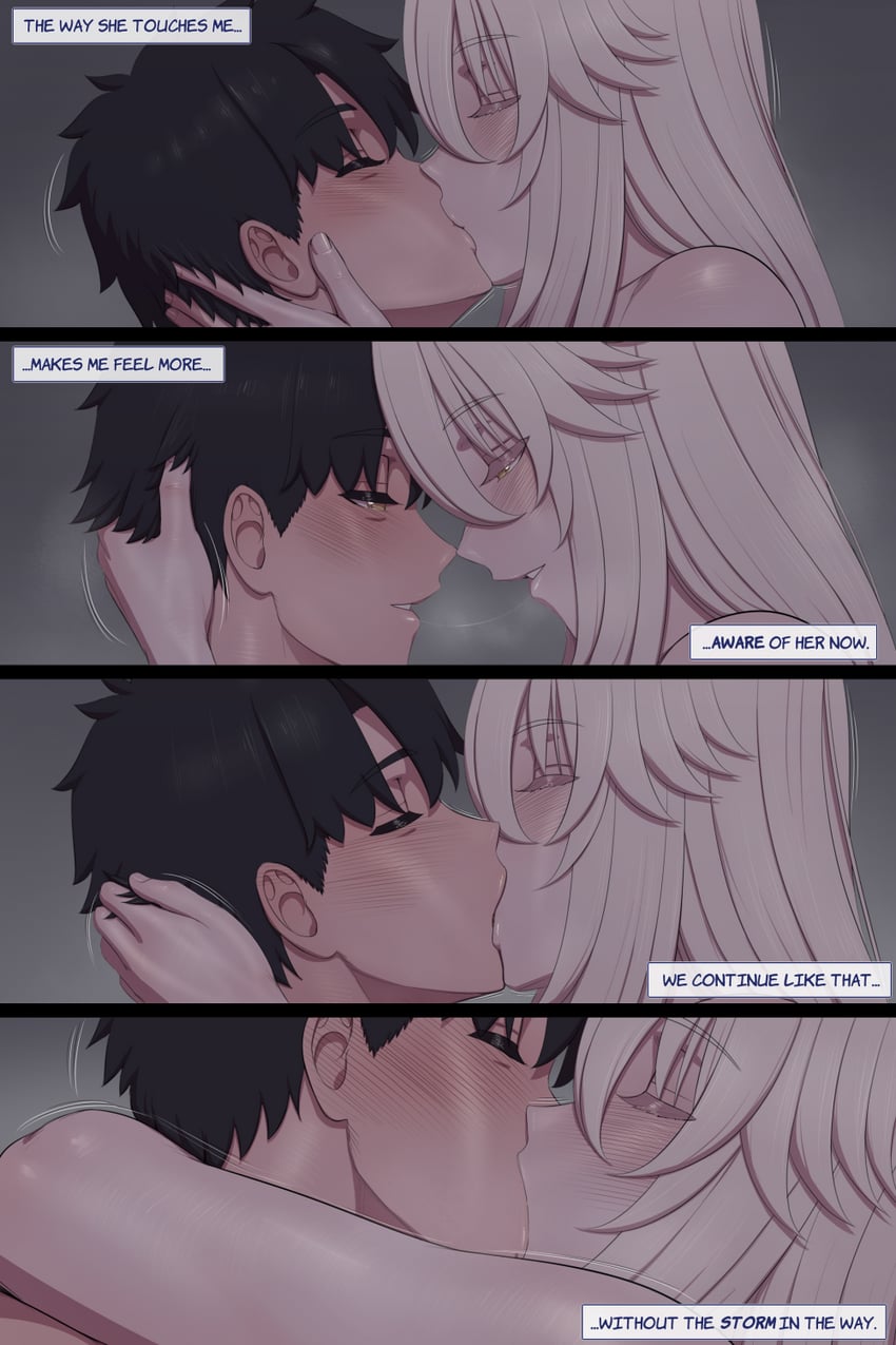 artoria pendragon and fujimaru ritsuka (fate and 1 more) drawn by lvl_(sentrythe2310)