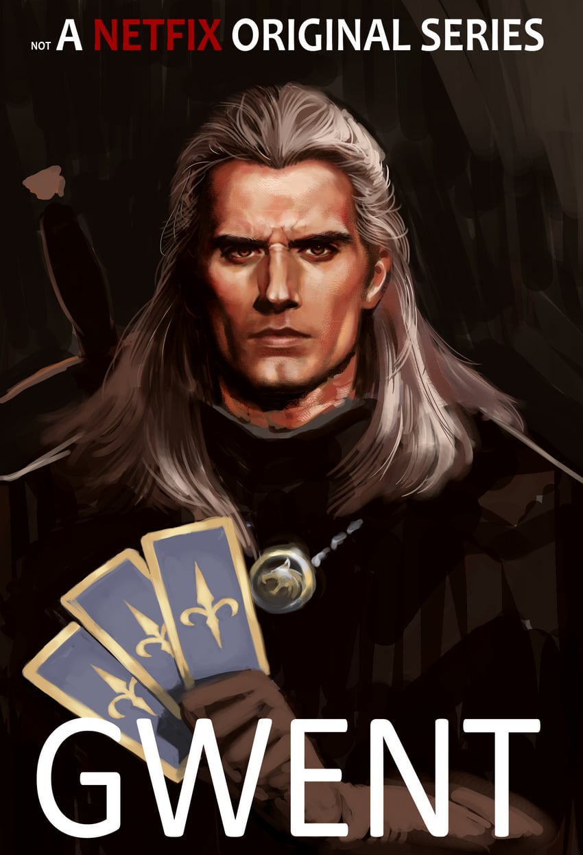 geralt of rivia and henry cavill (gwent and 2 more) drawn by archvermin