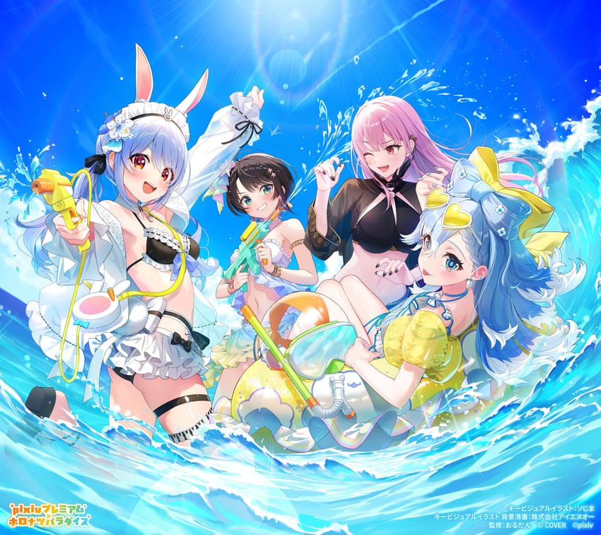 usada pekora, mori calliope, oozora subaru, and kobo kanaeru (hololive and 3 more) drawn by so_jima
