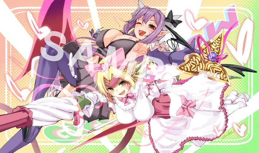 alma elma, granberia, and magical granberia (mon-musu quest! and 2 more) drawn by for-u