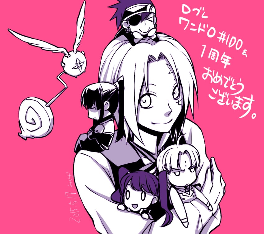 lenalee lee, allen walker, kanda yuu, lavi, timcanpy, and 1 more (d.gray-man) drawn by mikuge