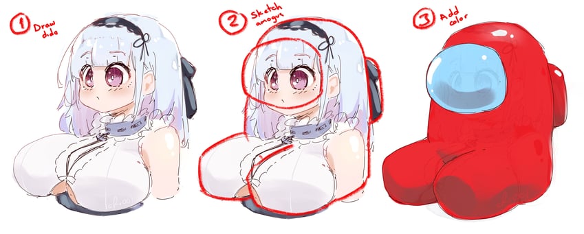 dido, crewmate, and red (azur lane and 1 more) drawn by crr001