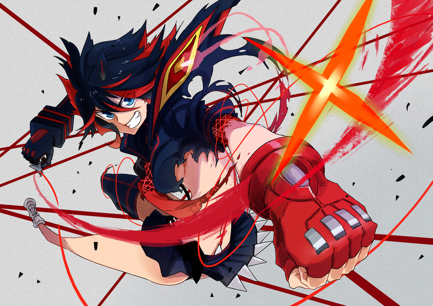 matoi ryuuko and senketsu (kill la kill) drawn by hatori_you