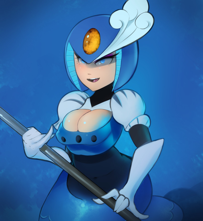 splash woman (mega man and 1 more) drawn by mystical_(plantpenetrator)