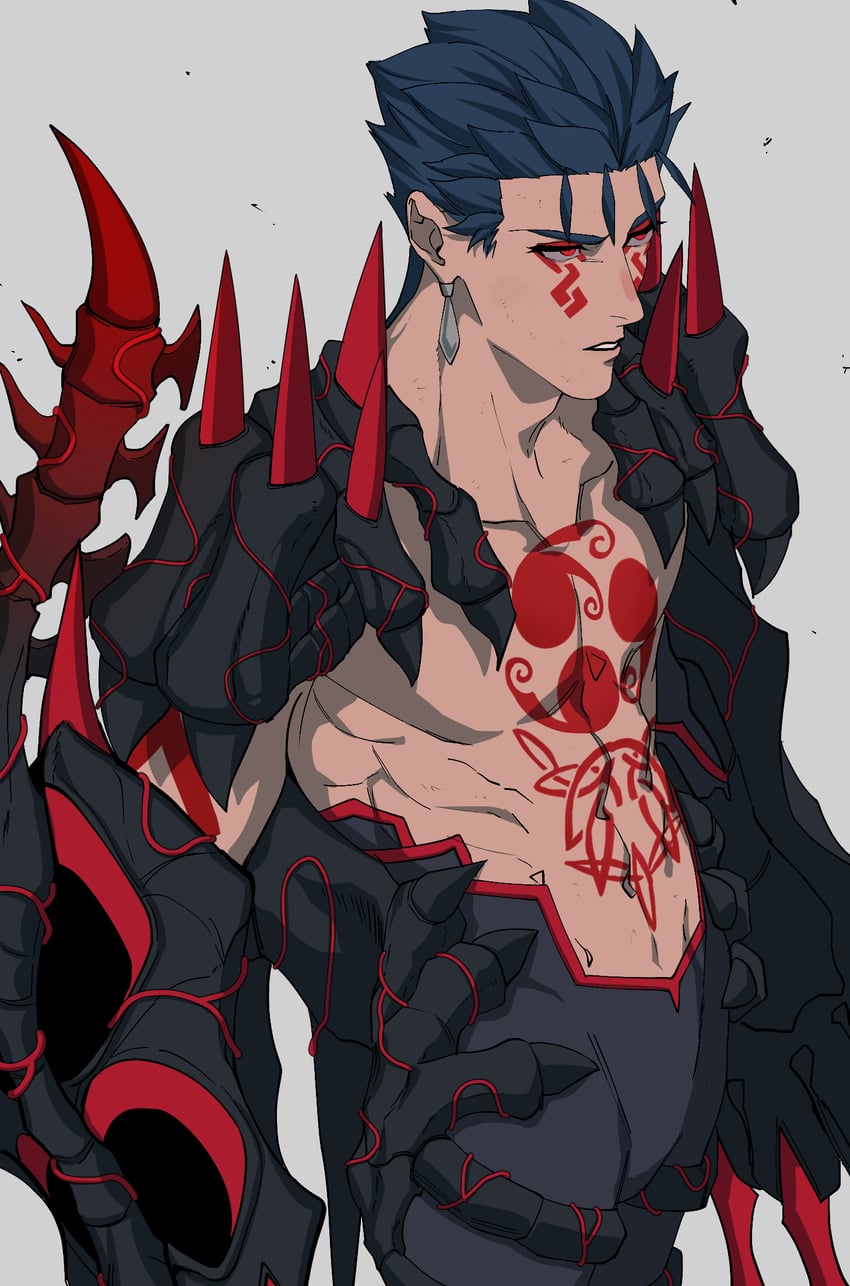 cu chulainn and cu chulainn alter (fate and 1 more) drawn by yanoooh