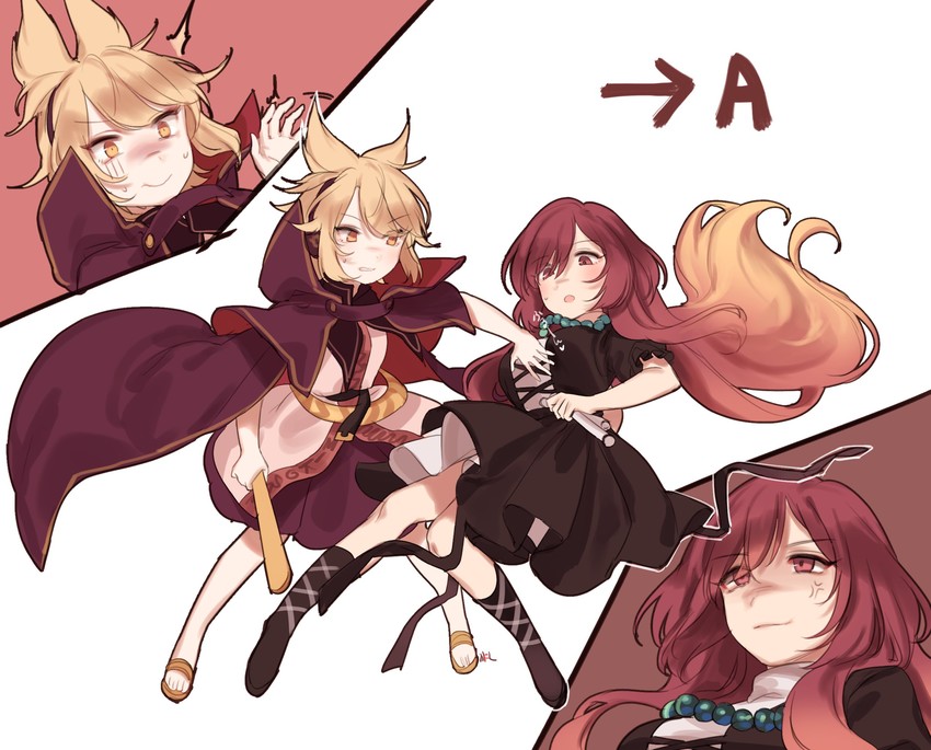 hijiri byakuren and toyosatomimi no miko (touhou and 1 more) drawn by shan