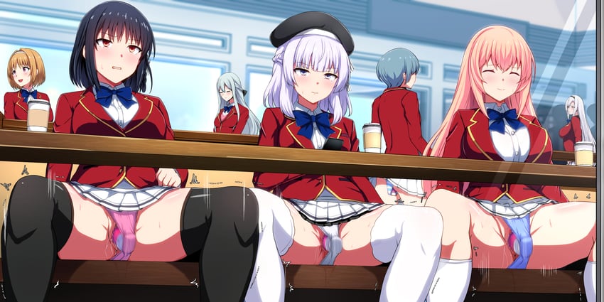 horikita suzune, ichinose honami, sakayanagi arisu, kushida kikyou, ibuki mio, and 2 more (youkoso jitsuryoku shijou shugi no kyoushitsu e) drawn by daiaru