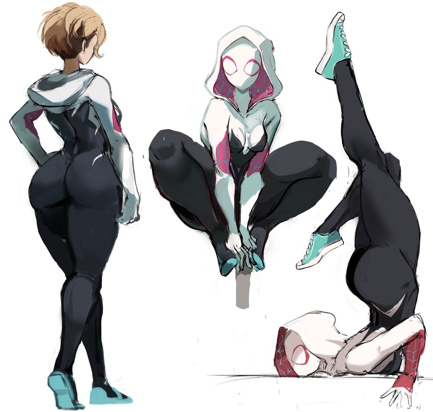 spider-gwen and gwen stacy (marvel and 3 more) drawn by rakeemspoon
