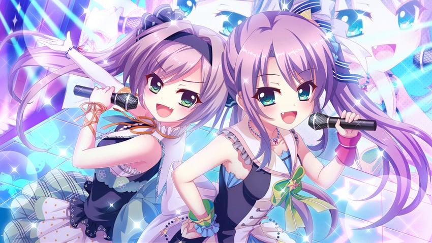 tsukisaka sayu and misaki sango (re:stage!) drawn by izumi_tsubasu
