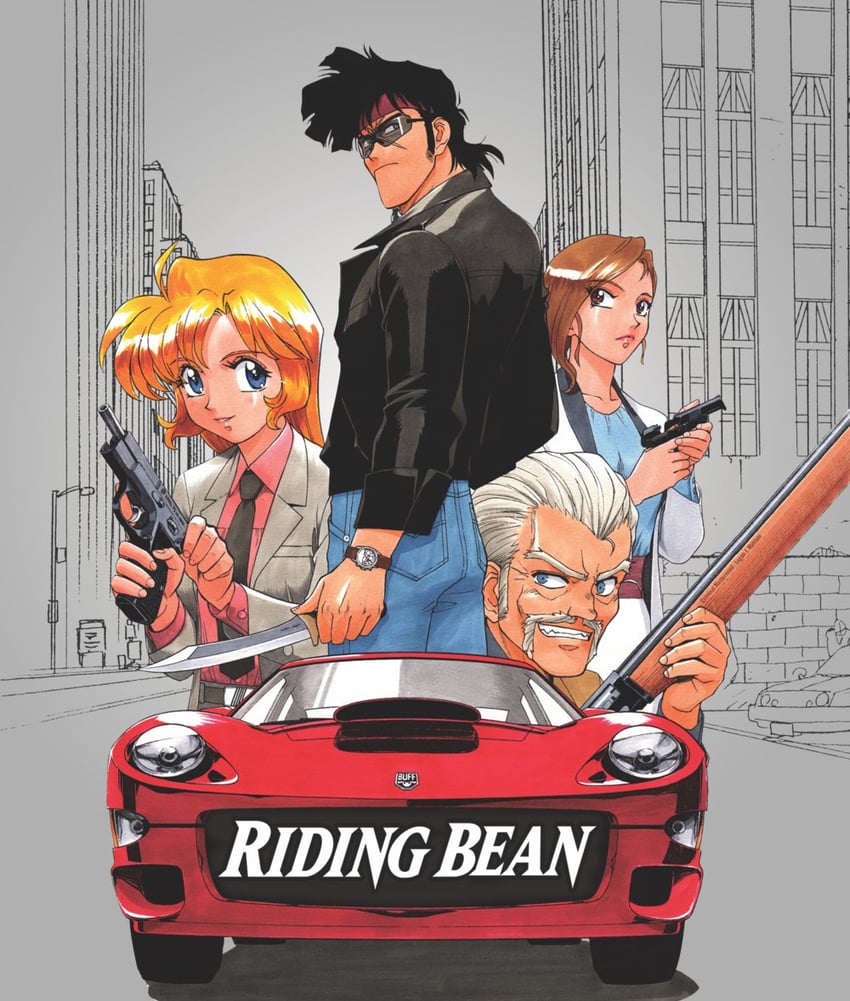 bean bandit, rally vincent, semmerling, and percy bacharach (riding bean) drawn by sonoda_ken'ichi