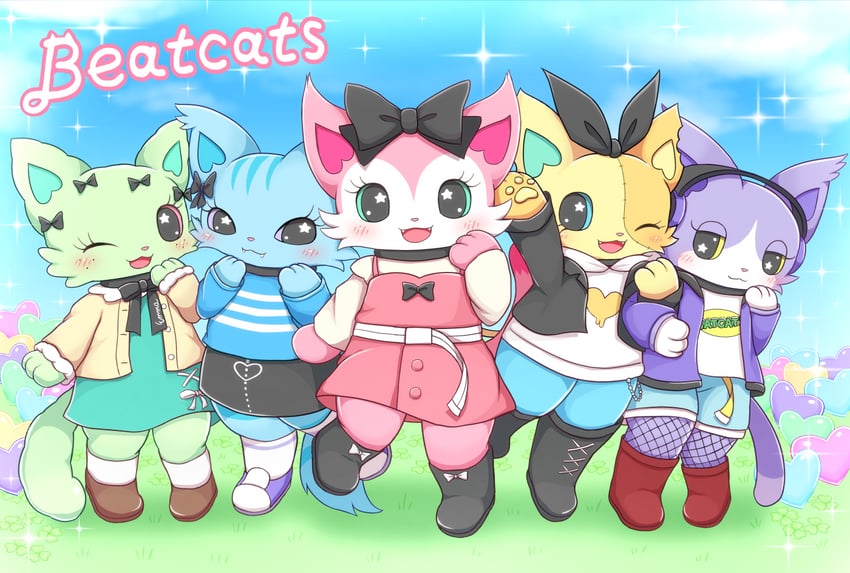 mia, rico, chelsea, emma, and layla (sanrio and 1 more) drawn by remoa_(kuremoa3912)