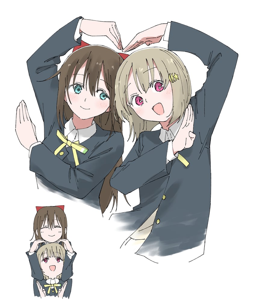osaka shizuku and nakasu kasumi (love live! and 1 more) drawn by haruruhaharur