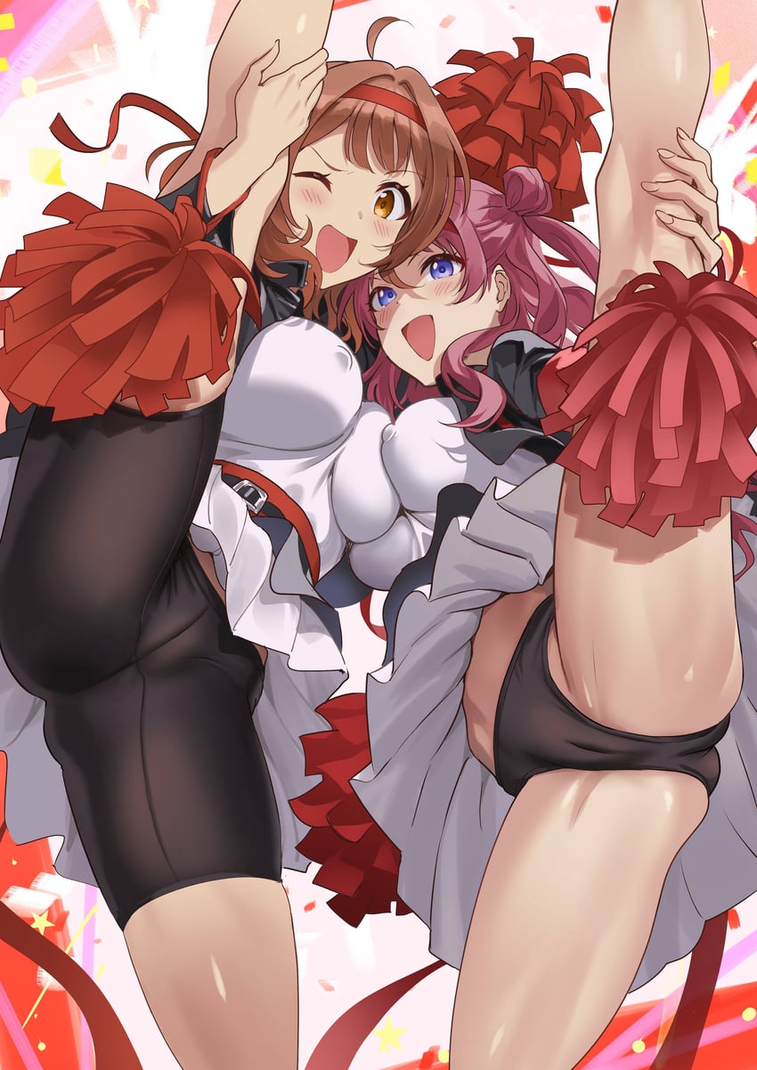 hanami ume and hanami saki (idolmaster and 1 more) drawn by andou_shuki