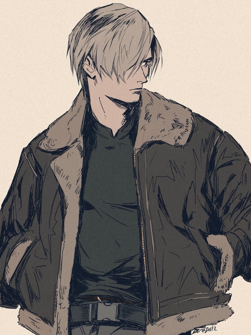 leon s. kennedy (resident evil and 1 more) drawn by fune_(nkjrs12)