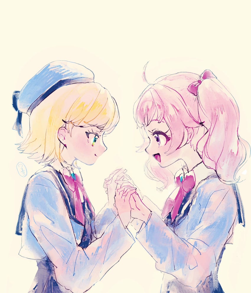 aozora himari and hoshikawa mitsuki (pretty series and 1 more) drawn by noromame