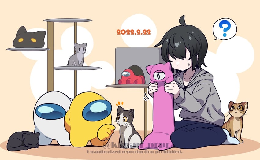 crewmate, yellow, white, they, and mini crewmate (original and 1 more) drawn by kiman