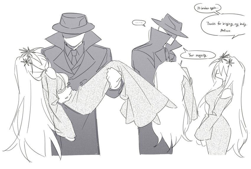 eunoia and mafioso (roblox and 1 more) drawn by air_zizon