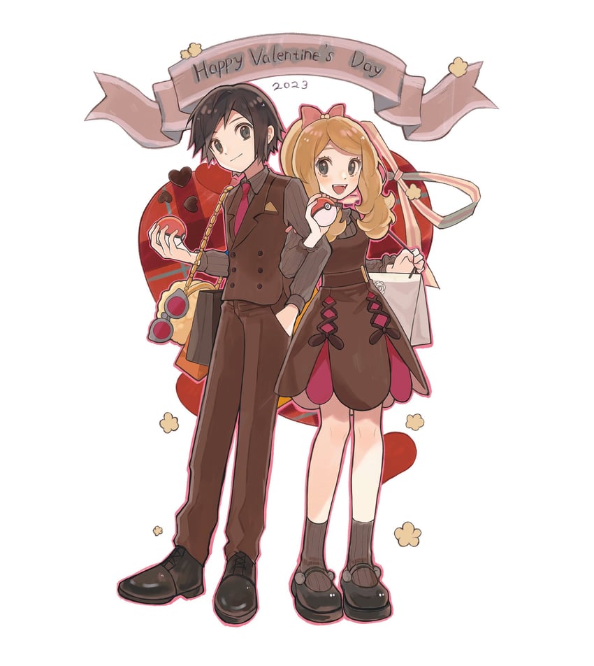 calem and serena (pokemon and 2 more) drawn by tyou08665851