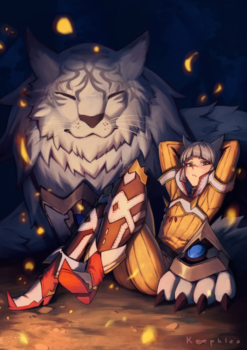 nia and dromarch (xenoblade chronicles and 1 more) drawn by phrecklesart