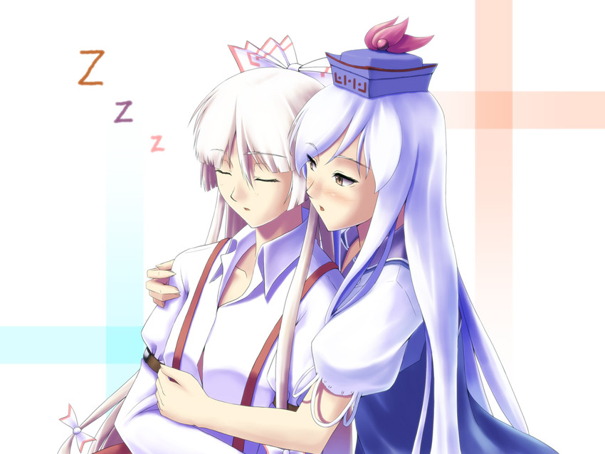 fujiwara no mokou and kamishirasawa keine (touhou) drawn by higasa_(tamago-kake-gohan)