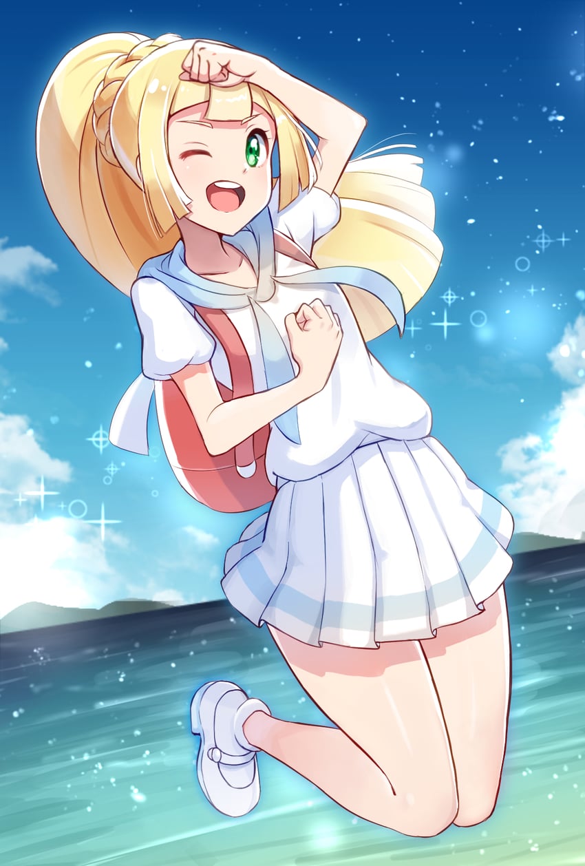 lillie (pokemon and 1 more) drawn by yasu_suupatenin