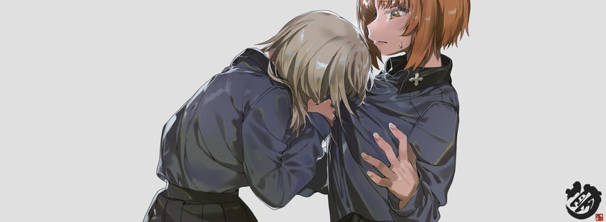 nishizumi miho and itsumi erika (girls und panzer) drawn by veerinly