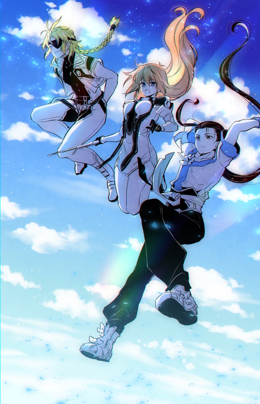 elhaym van houten, fei fong wong, and bartholomew fatima (xenogears) drawn by soukuu_kizuna