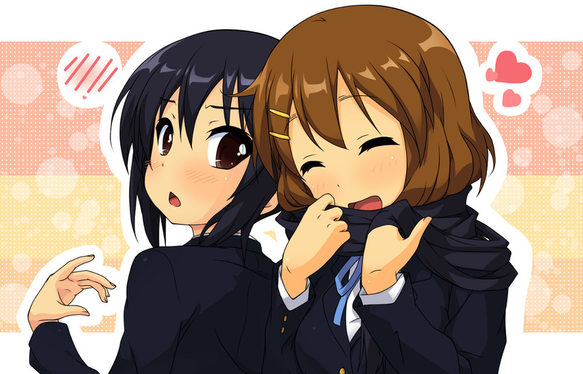 nakano azusa and hirasawa yui (k-on!) drawn by k10k