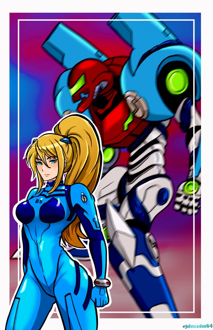 samus aran (neon genesis evangelion and 2 more) drawn by johncaden