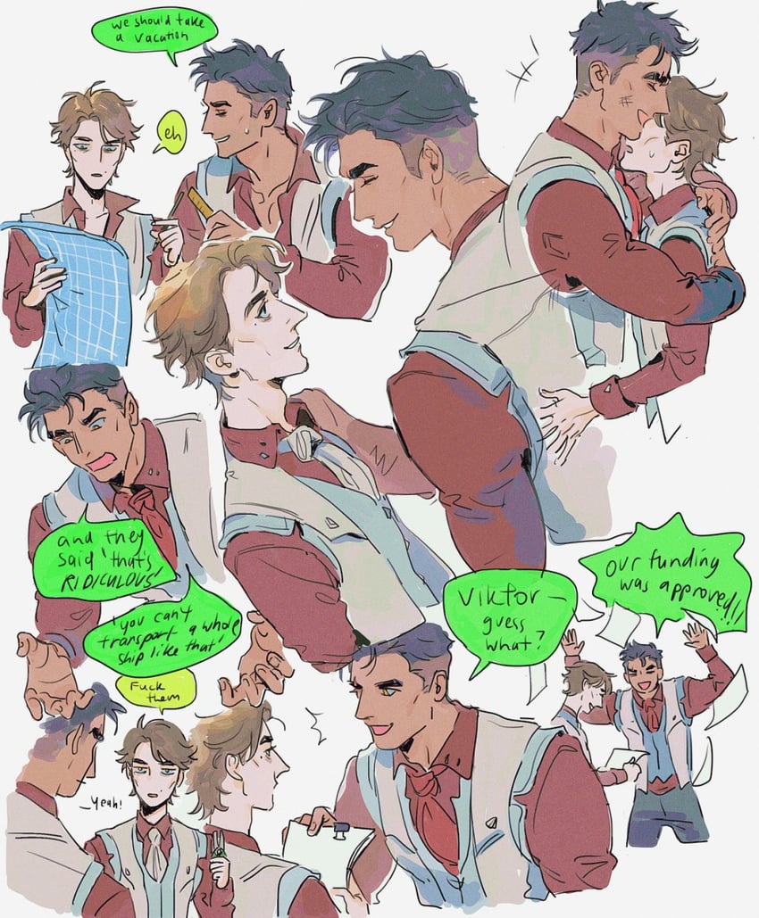 viktor and jayce (league of legends and 1 more) drawn by bunnyclvb