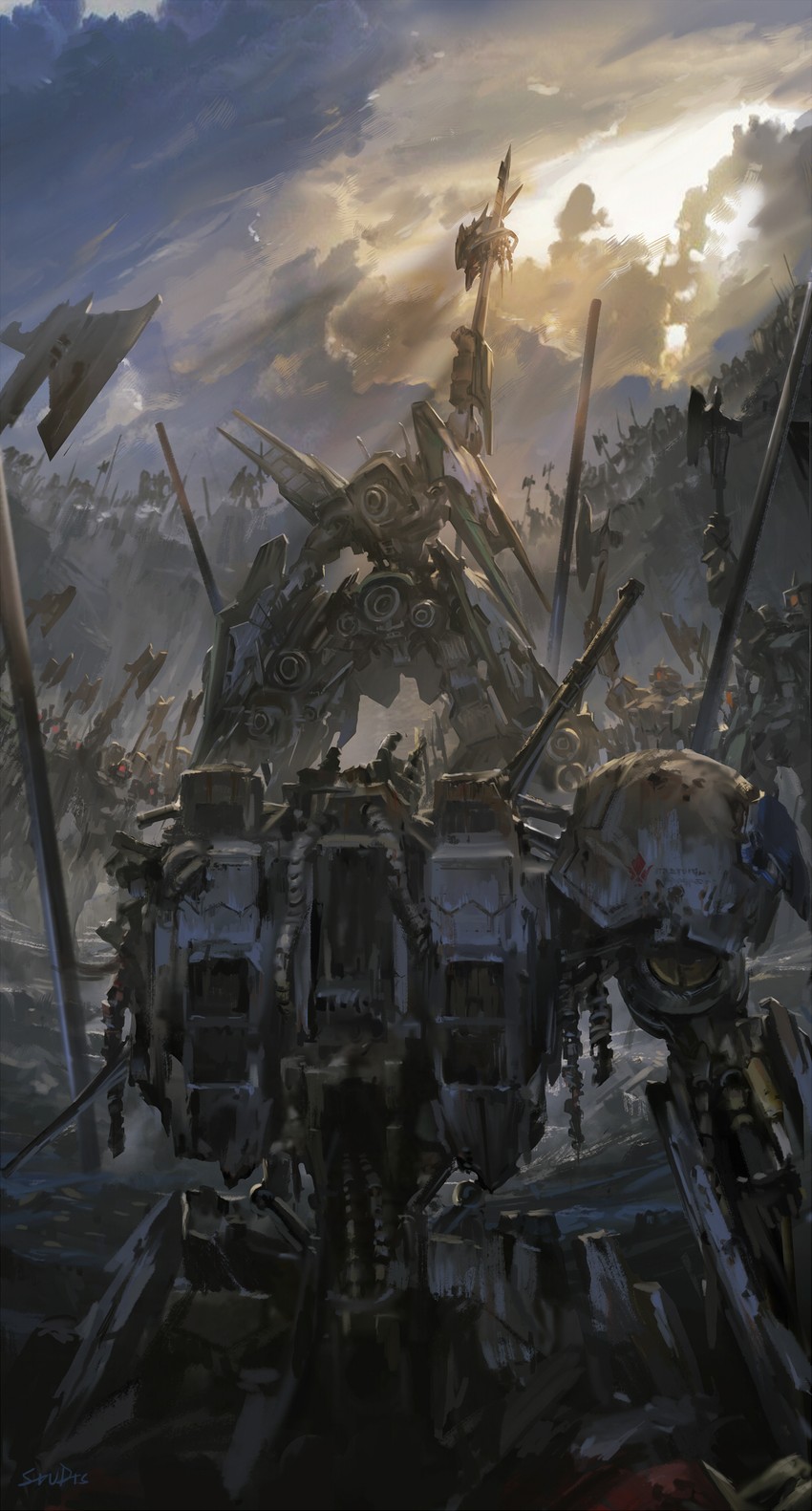 gundam barbatos lupus rex, graze, and reginlaze julia (gundam and 1 more) drawn by stu_dts