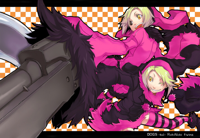 noki and luki (dogs: bullets & carnage) drawn by ryu_(gojitann)