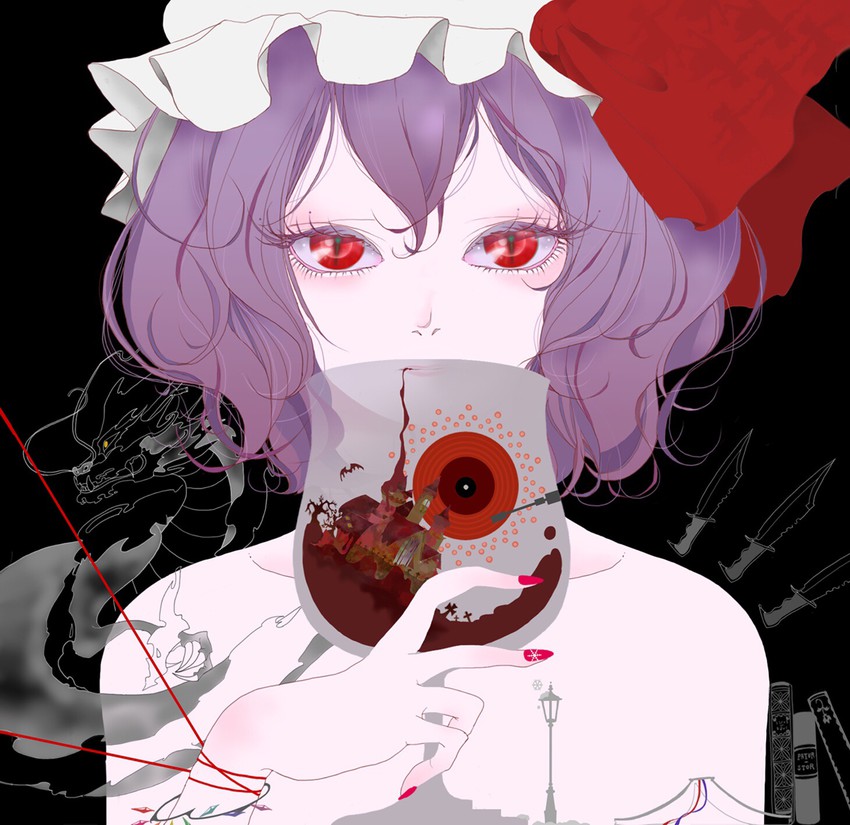 remilia scarlet (touhou and 1 more) drawn by okumura_neri