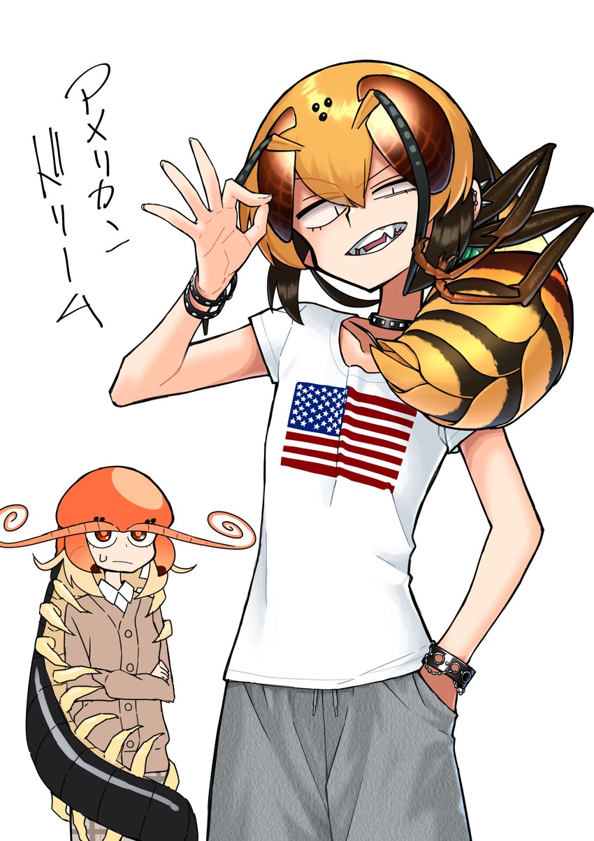 centipede maeshima and hornet suzuki (original and 1 more) drawn by evolvingmonkey