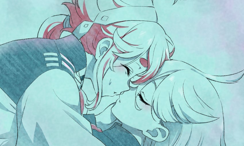 suletta mercury and miorine rembran (gundam and 1 more) drawn by heebee