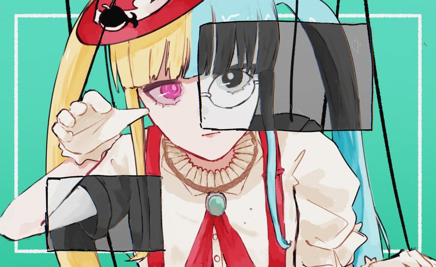 hatsune miku (vocaloid and 1 more) drawn by o1lmz