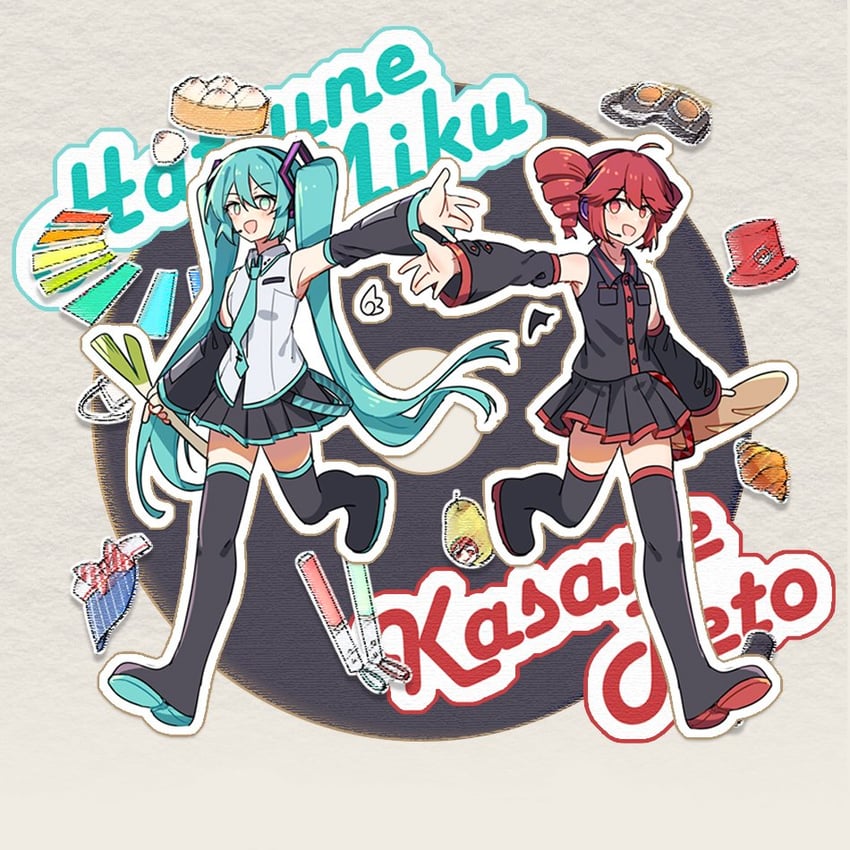 hatsune miku, kasane teto, and pearto (vocaloid and 7 more) drawn by frontiersun
