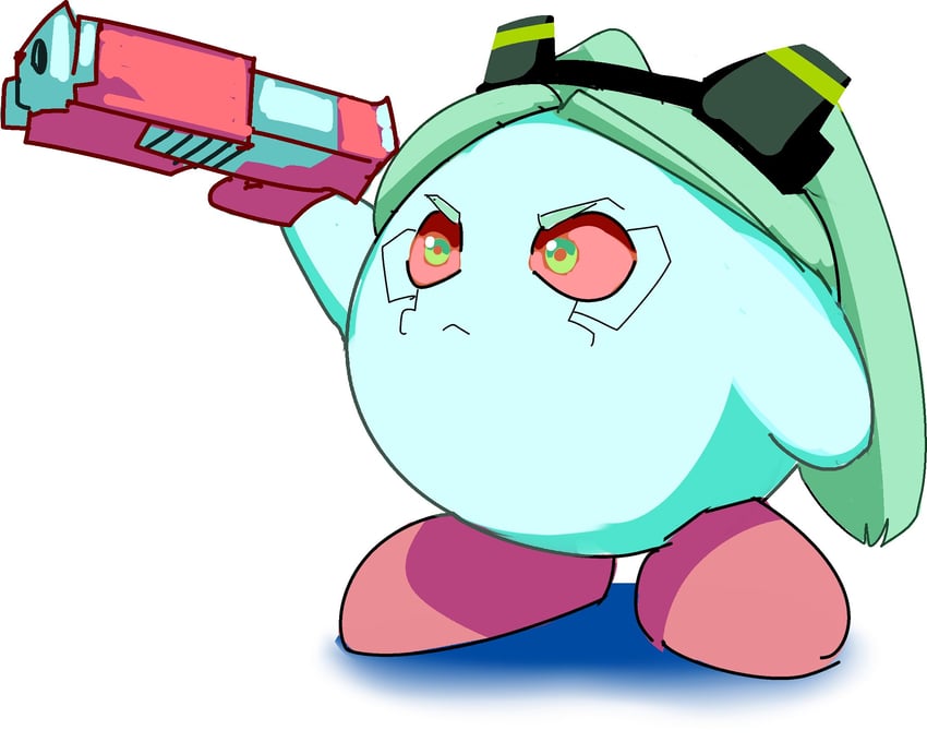 kirby and rebecca (kirby and 2 more) drawn by hive_the_bastard